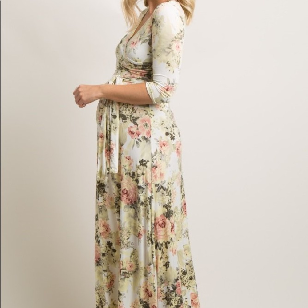 Pink blush maternity dress